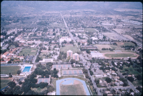 Aerial view of campus, Claremont McKenna College