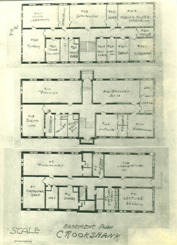 Crookshank floor plan, Pomona College