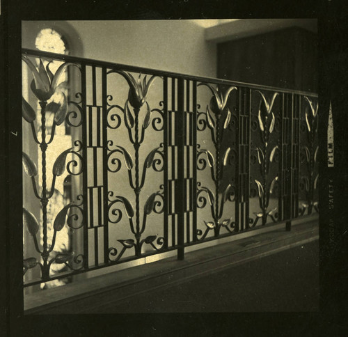 Ornate wrought iron fence, Scripps College