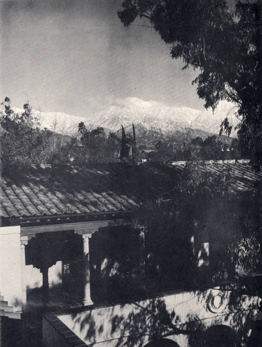 Mt. Baldy seen from Balch Hall, Scripps College