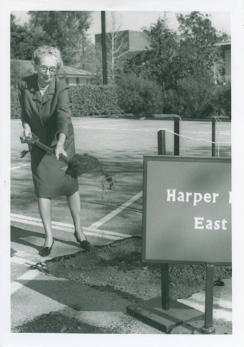 Ruth Harper Munger at Harper East groundbreaking