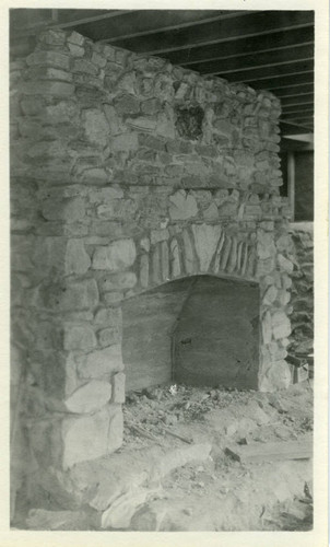 Interior of Phi Kappa Alpha fraternity cabin, Pomona Colelge