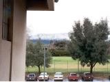 View of the San Gabriel Mountains from Lawry Court, Pomona College