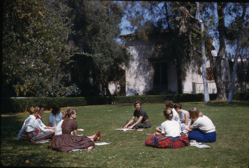 Denison Library and lawn