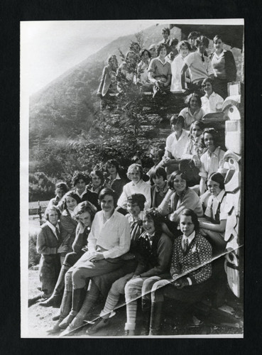 Scripps College alumnae sitting together, Scripps College