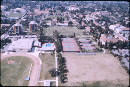 Aerial view of campus, Claremont McKenna College