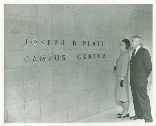 Platt Campus Center sign, Harvey Mudd College