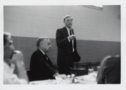 William F. Buckley standing next to George Benson, Claremont McKenna College