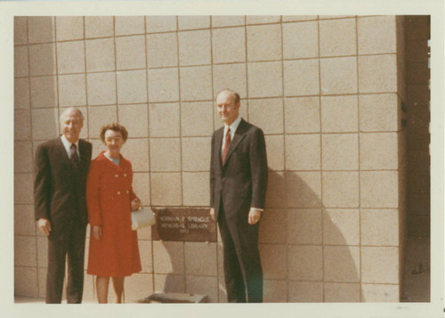 Sprague Library cornerstone laying cermony, Harvey Mudd College
