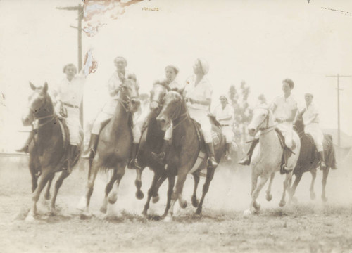 Students on horseback, Scripps College