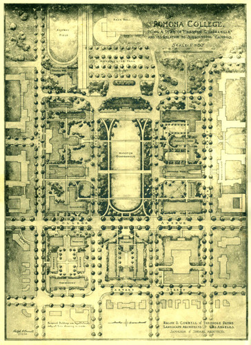 Marston Quadrangle plan, Pomona College