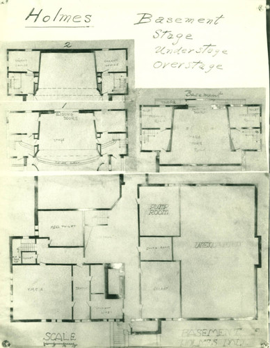 Holmes Hall basement plan, Pomona College