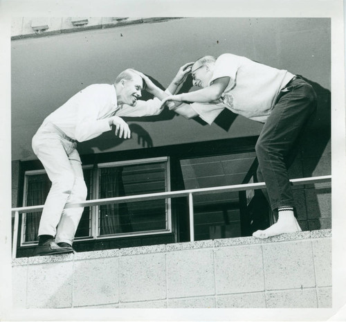 Student horseplay, Harvey Mudd College