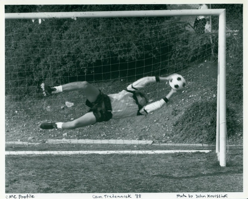 Soccer goalie, Claremont McKenna College