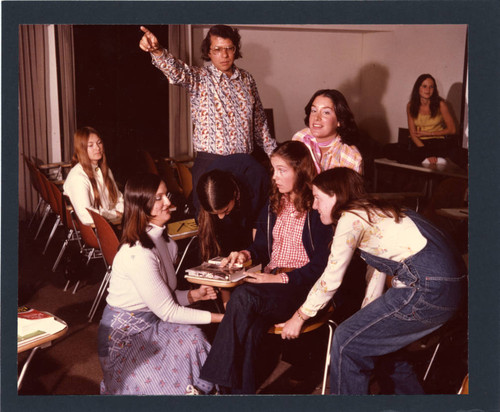 Students in class, Scripps College