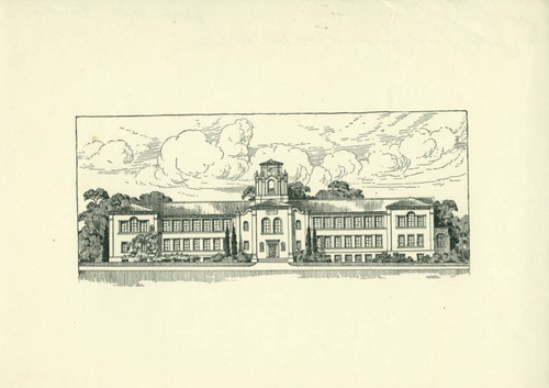 A sketch of Mason Hall, Pomona College