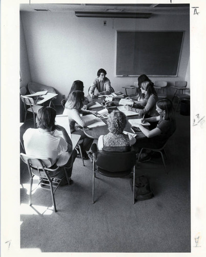 Students in class, Pitzer College