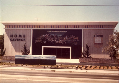 Mural by Millard Sheets at Home Savings, Scripps College