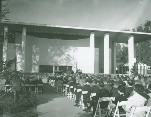 Dedication of Millard Sheets mural