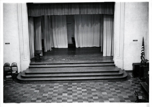 Auditorium stage of Balch Hall, Scripps College