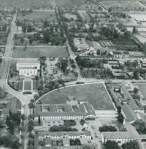 Aerial view of the Claremont Colleges