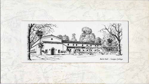 Balch Hall drawing, Scripps College