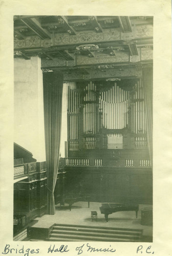 Bridges Hall of Music interior, Pomona College