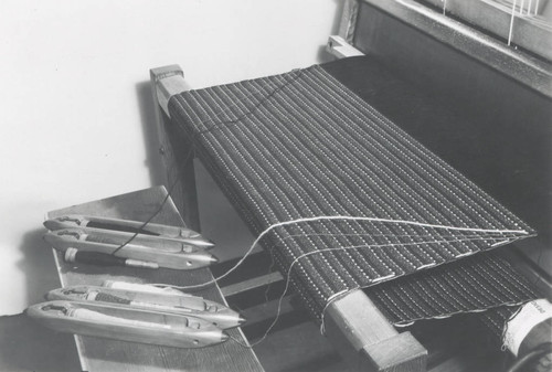 Loom in textiles studio, Scripps College