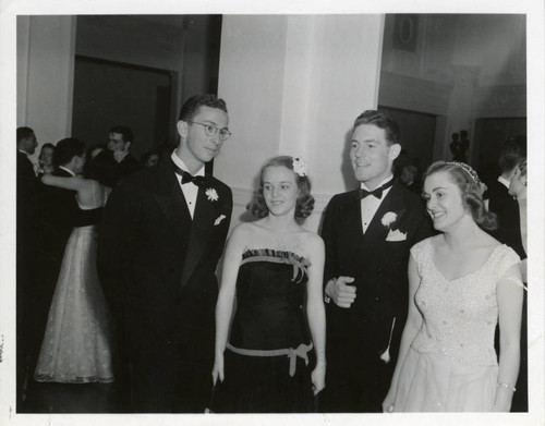 Students at a formal event, Pomona College