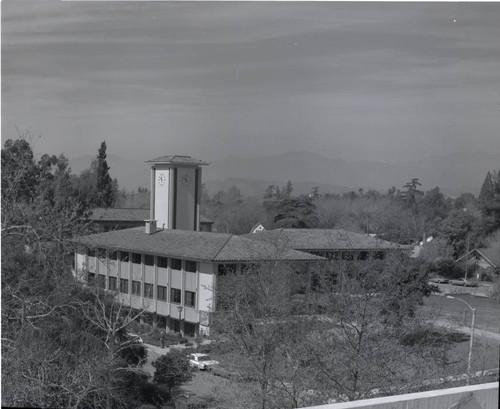 South side of McManus Hall and Rosecrans Tower