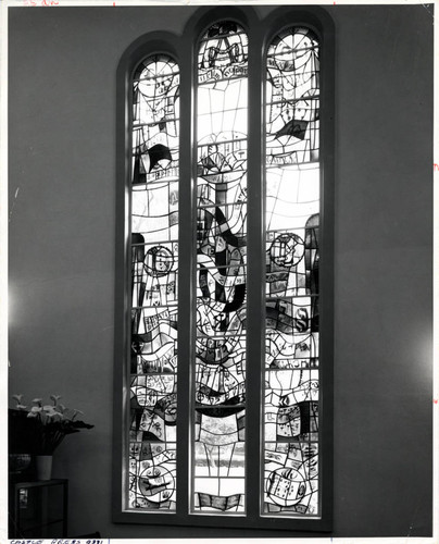 Alphabet Window of Denison Library, Scripps College