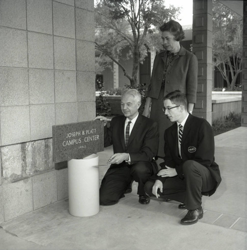 Platt Campus Center cornerstone laying ceremony, Harvey Mudd College