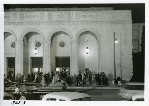 Bridges Auditorium event at night, Claremont University Consortium