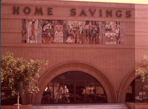 Mural by Millard Sheets at Home Savings, Scripps College