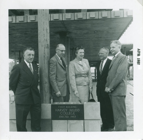 Mildred E. Mudd Hall cornerstone laying ceremony, Harvey Mudd College