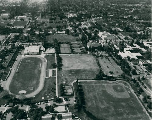 Aerial view of campus, Claremont McKenna College