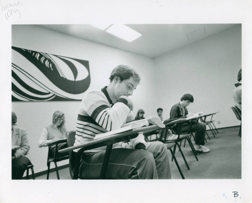 Students sitting in a classroom for off-campus study, Claremont McKenna College