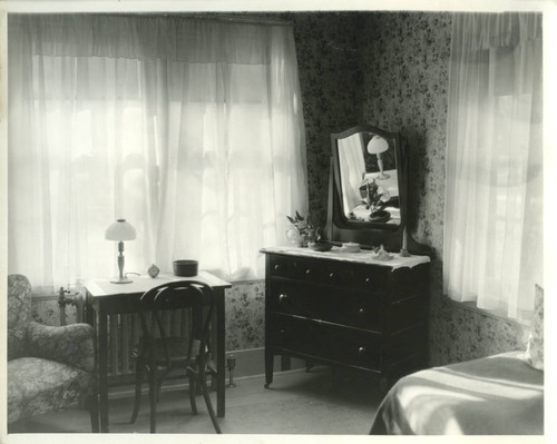 Furniture, dormitory room, Pomona College