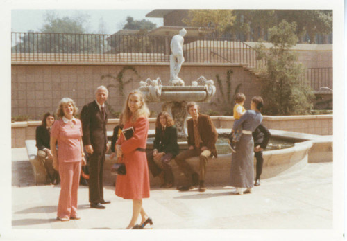 Reception in Hixon Court, Harvey Mudd College