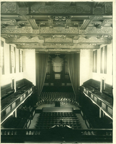 Bridges Hall of Music interior, Pomona College