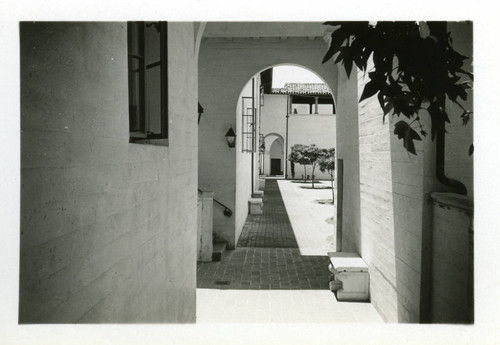 Clark Hall and courtyard, Pomona College