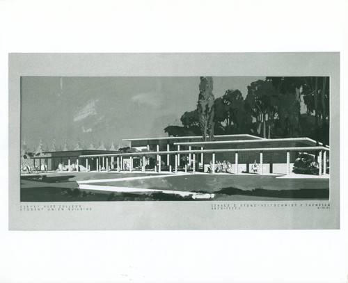 Platt Campus Center architectural rendering, Harvey Mudd College