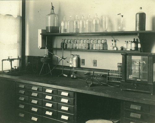 Professor E.P. Bartlett's laboratory, Pomona College