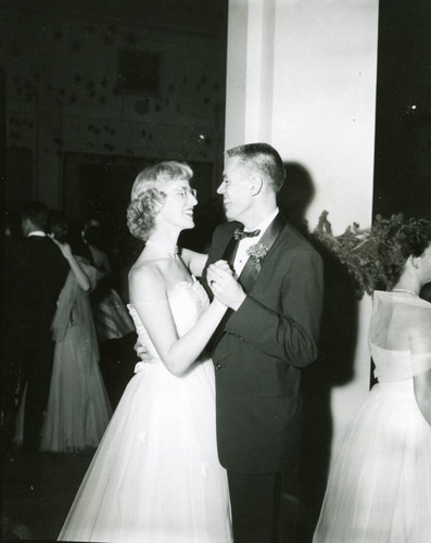 Students at a formal dance, Pomona College