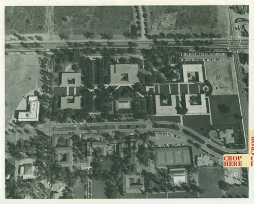 Aerial view of campus, Harvey Mudd College