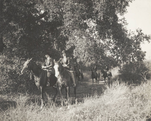 Students on horseback, Scripps College