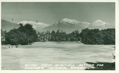 Alumni Field postcard, Pomona College