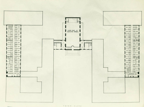 Social Hall plan, Pomona College