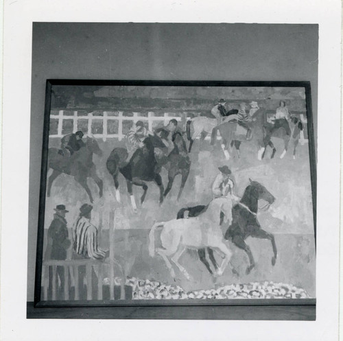 Painting of horses, Scripps College