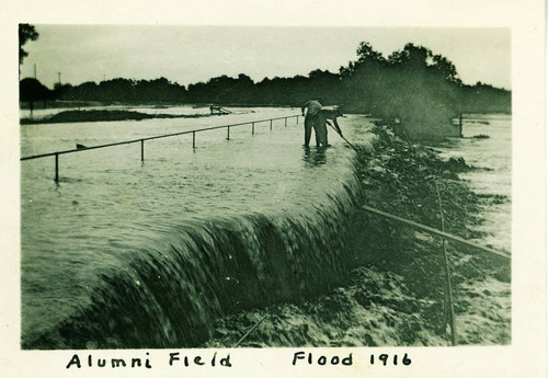 Alumni Field during flood, Pomona College